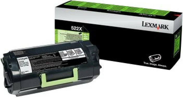 Toner, Lexmark 522X (52D2X00), kapacitet i lartë 24,000 faqe, e zezë
