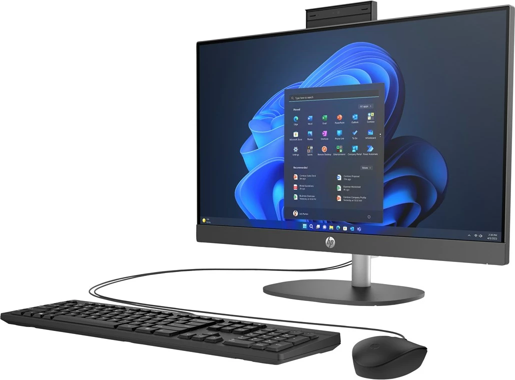 Kompjuter All-in-One HP ProOne 240 G10, Intel Core i5-1335U, 16 GB RAM, 256 GB SSD, 23.8", Bardhë