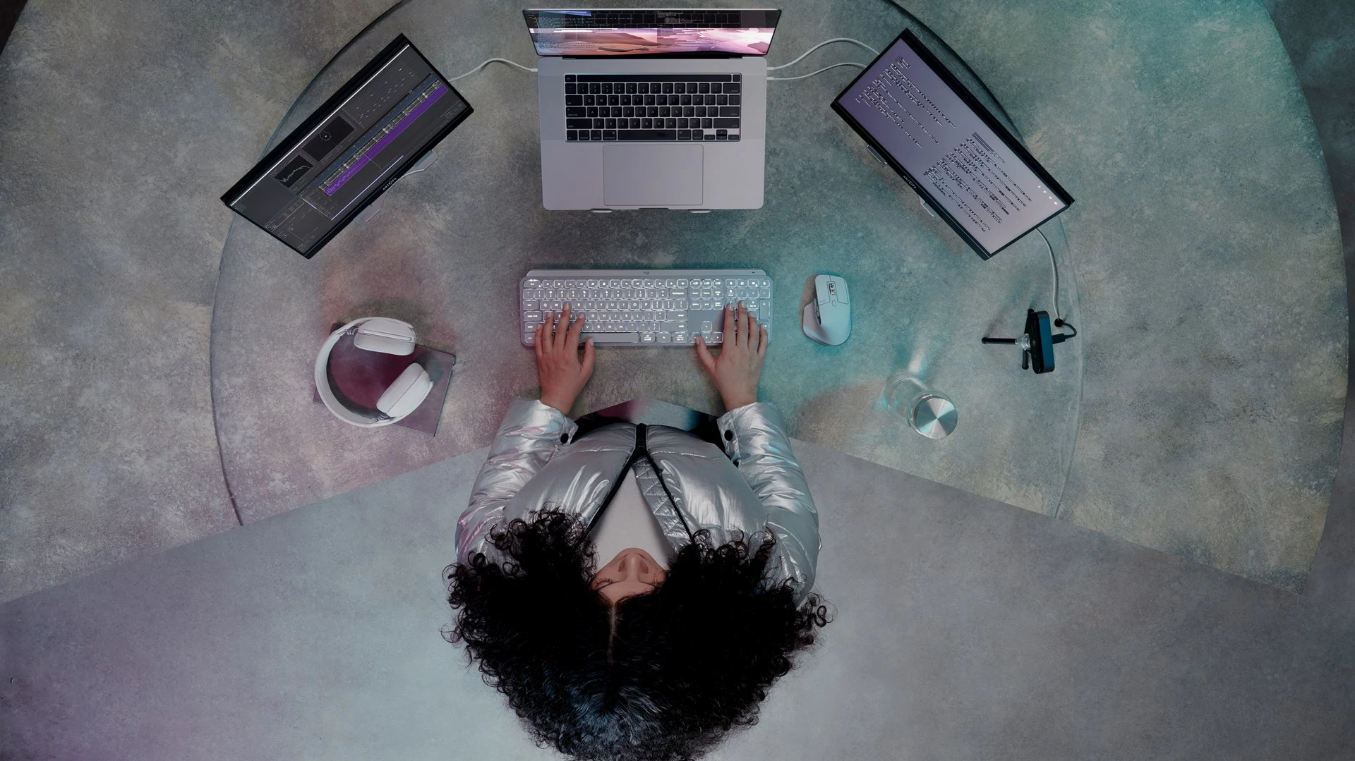 Tastierë Logitech Master MX Keys S, wireless, full-size, gri