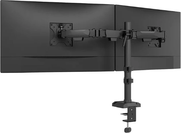 Krah monitori për tavolinë Neomounts DS60-600BL2, për 2 monitorë, Çelik, E zezë