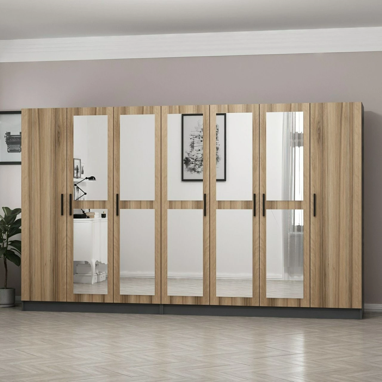 Dollap Skye Decor, ngjyrë dore, 315x190x52cm