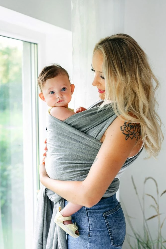 Shall mbajtëse për bebe Pulp Baby Carrier Wrap 500x60 cm, e zezë
