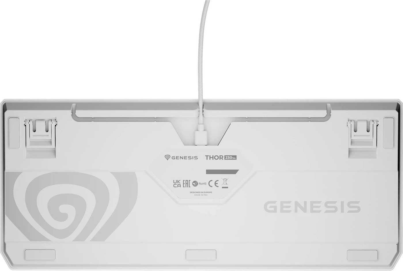 Tastierë mekanike GENESIS Thor 230 TKL, QWERTY, US English, RGB, e bardhë