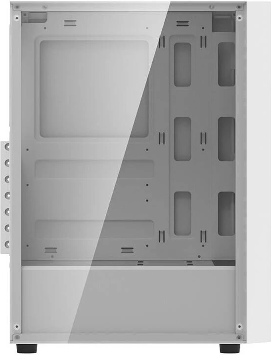 Kasë Darkflash A290, Middle Tower, xham i temperuar, pa ventilatorë, e bardhë