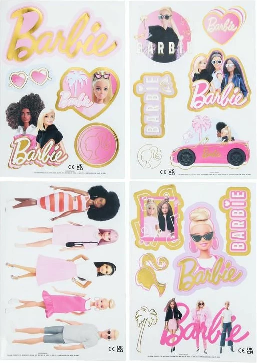 Set stickerash Paladone Barbie Gadget Decals, 22 copë