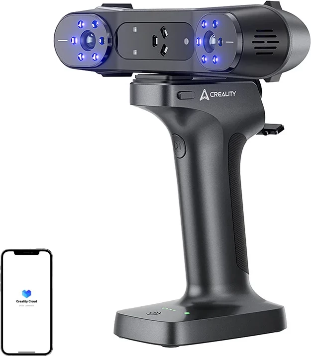 Skaner 3D Creality RaptorX, pa tela, saktësi 0.02 mm, i zi