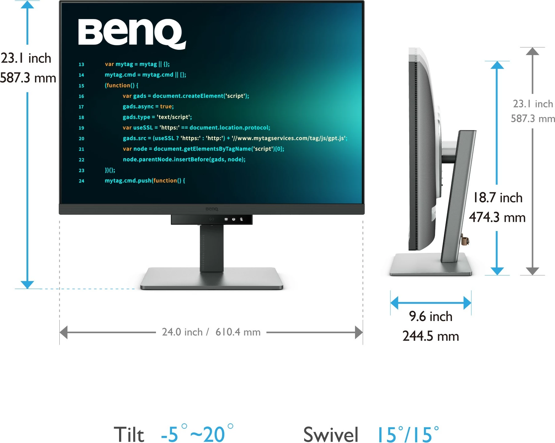 Monitor BenQ RD280U, 28.2", 4K Ultra HD, 5 ms, E zezë