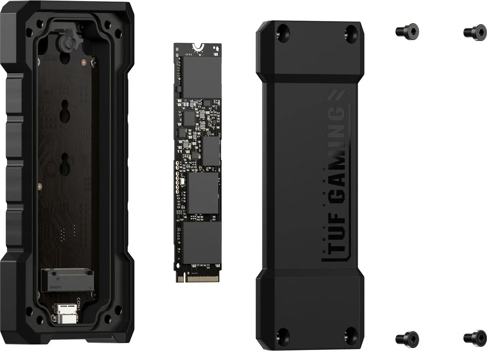 Kasë SSD ASUS TUF Gaming A2, M.2, 4 TB, Alumini, E zezë