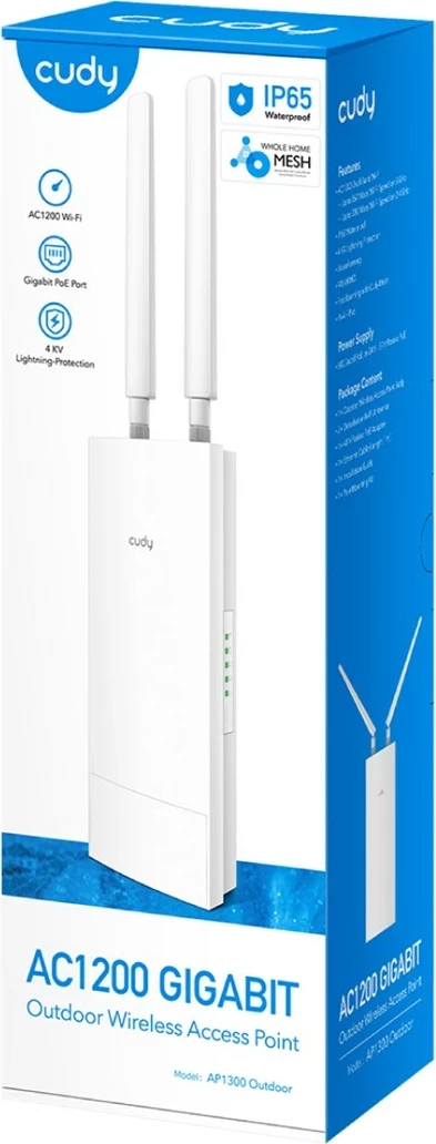 Access Point Cudy AP1300 Outdoor, 867 Mbit/s, i bardhë
