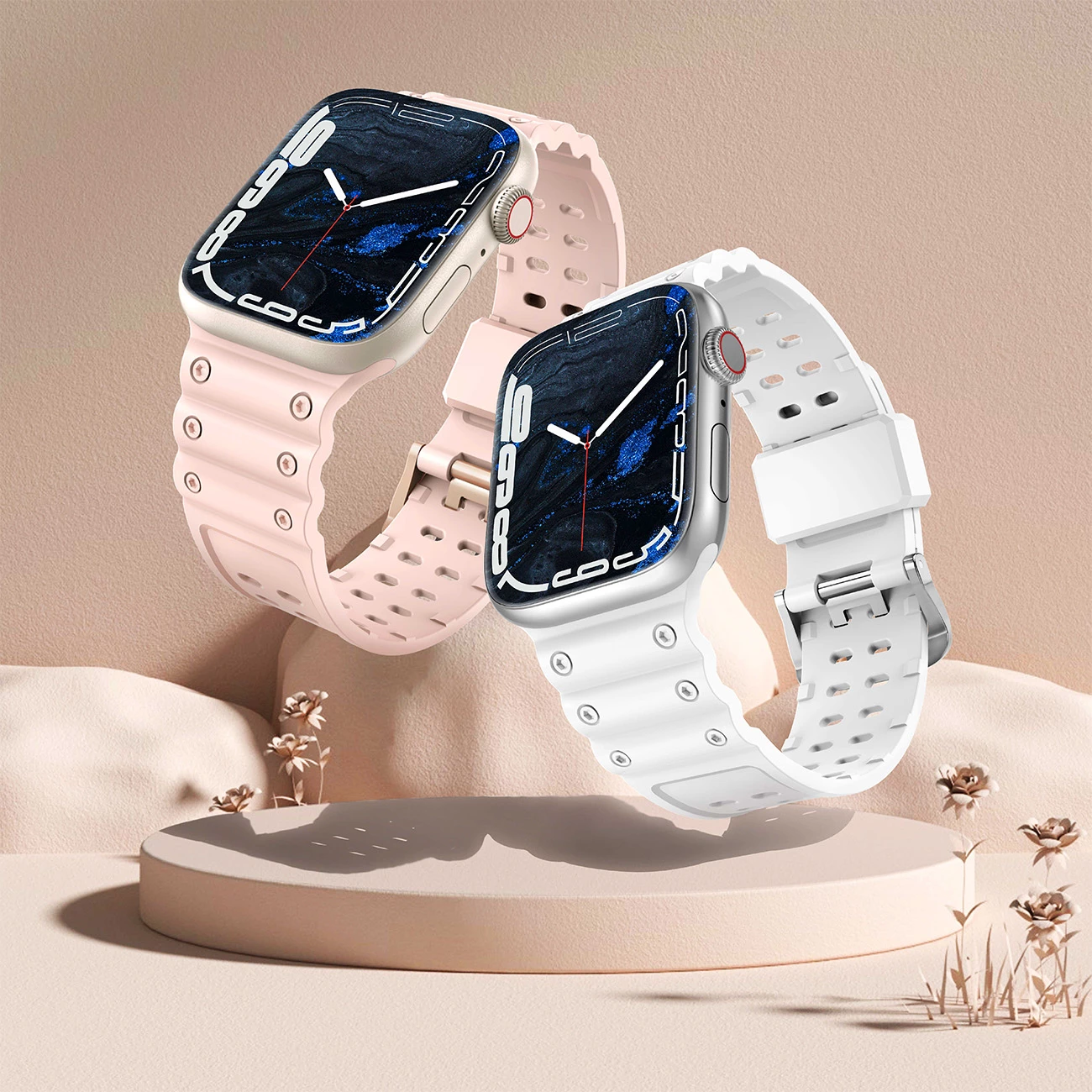 Rrip për Apple Watch Hurtel Strap Triple Protection, TPU, i bardhë
