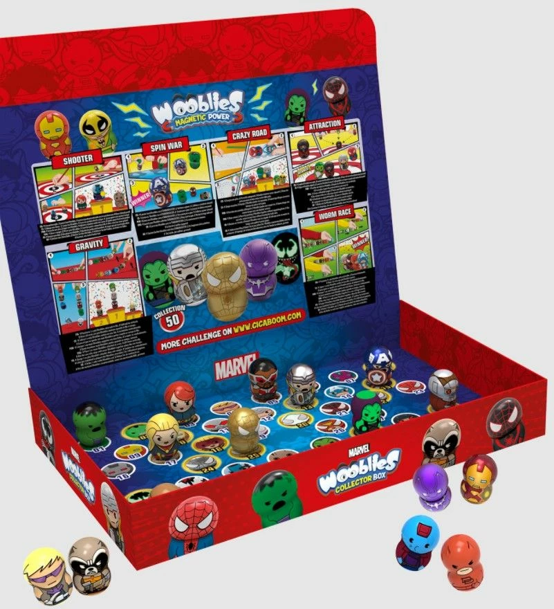 Set figurina TM Toys Marvel Wooblies Collector's Box WBM006, 4 copë