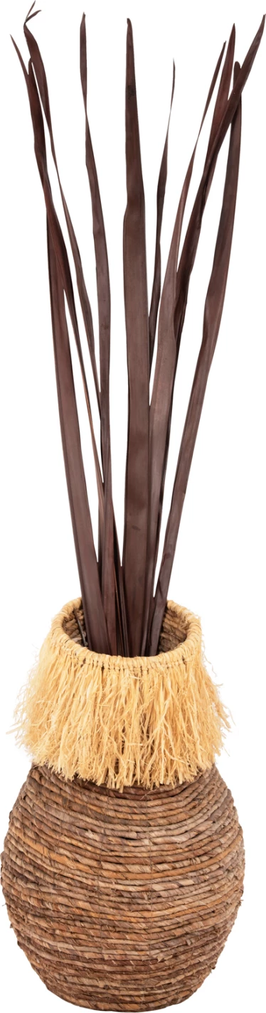 Buqetë dekorative me gjethe të thata shpate FH7965 10PCS kafe 120Hcm