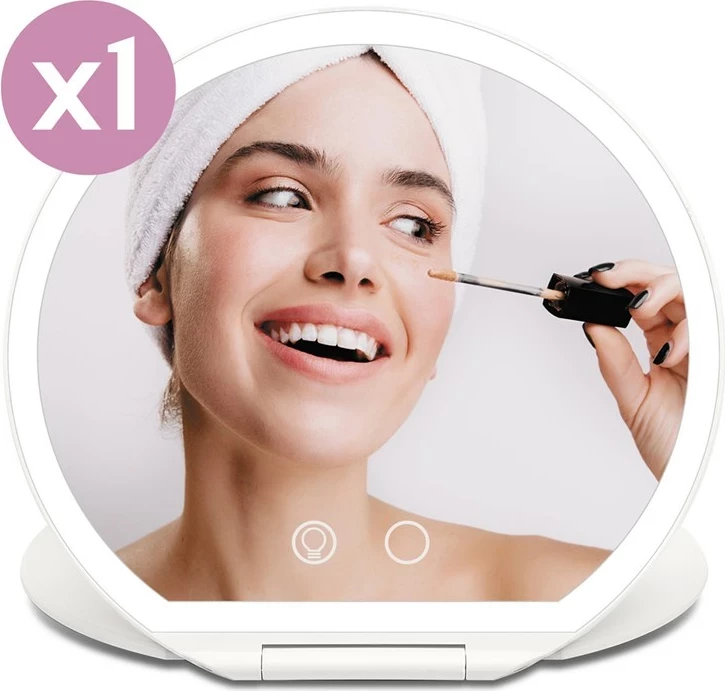 Pasqyrë make-up Girmi BE03, e bardhë