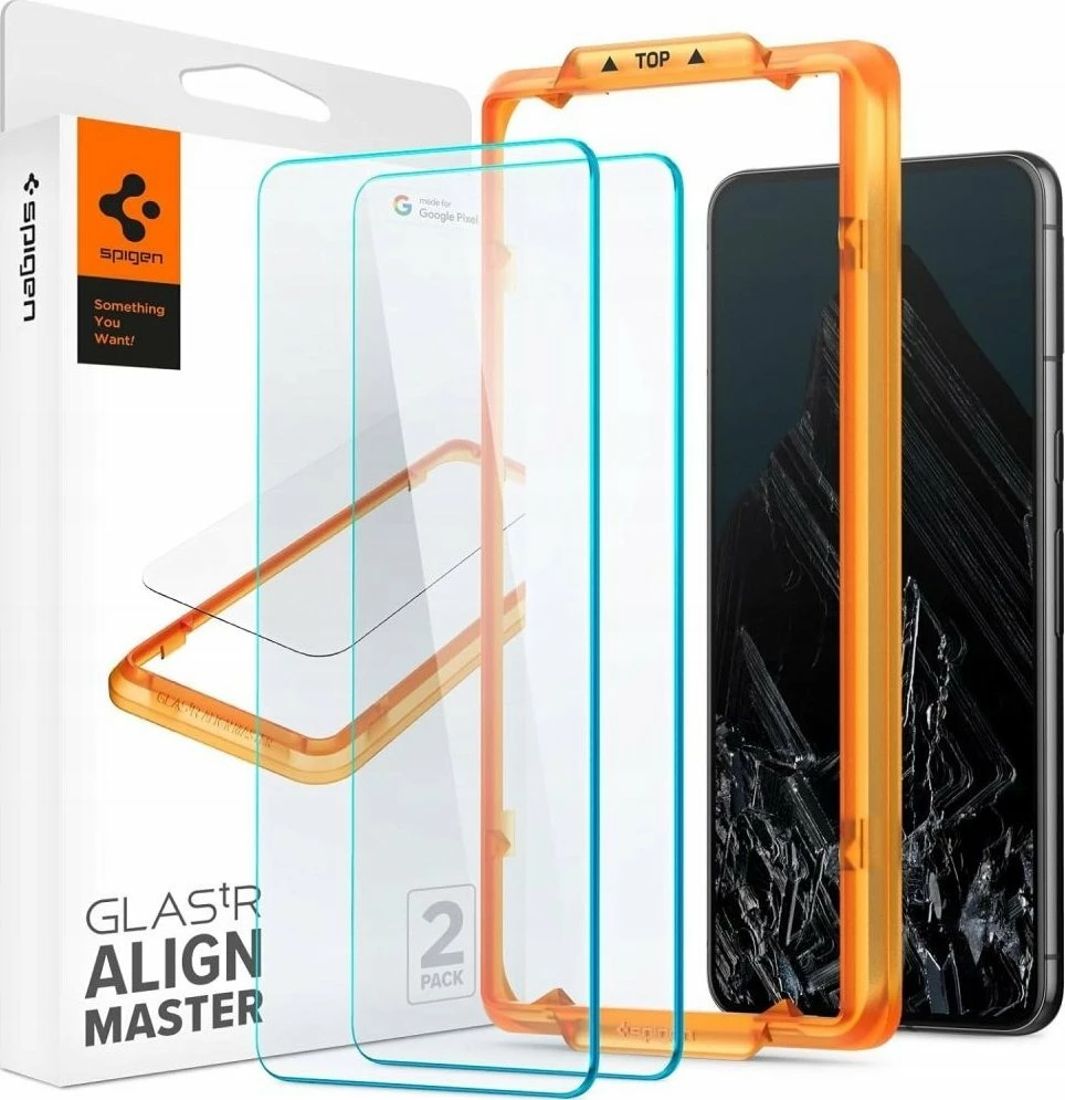 Xham i kalitur mbrojtës ekrani Spigen Glas.TR AlignMaster për Google Pixel 8 Pro, 2 copë