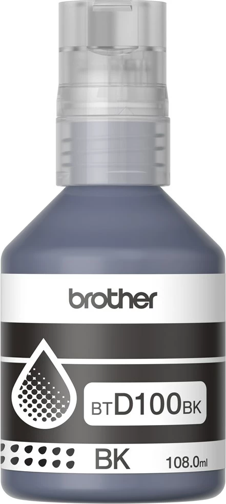 Bojë printeri Brother BTD100BK, origjinale, e zezë, 108 ml