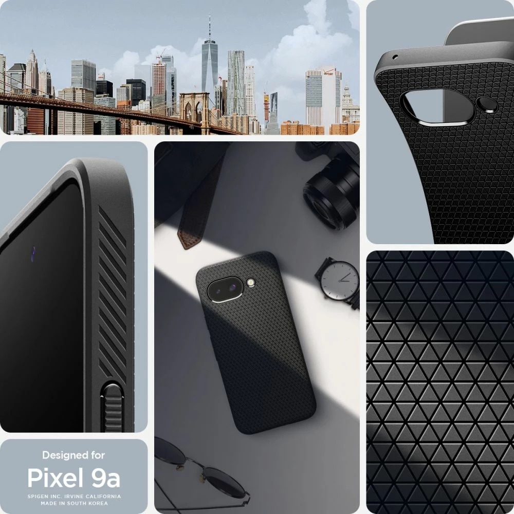 Mbështjellës Spigen Liquid Air për Google Pixel 9A, Matte Black