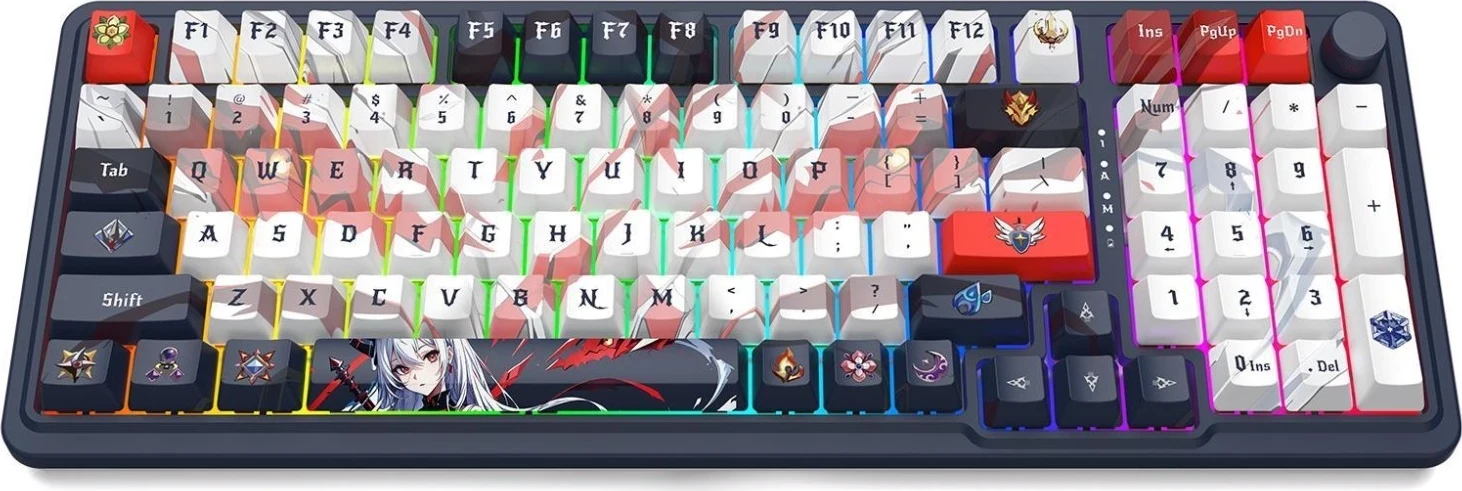 Tastierë mekanike Redragon K686AK-RGB-PRO Eisa, RGB, wireless, e bardhë-gri