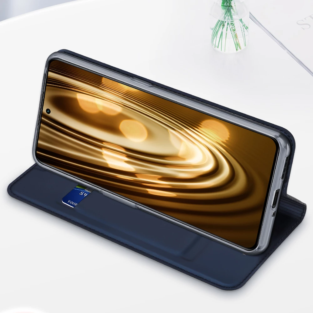 Mbështjellës Dux Ducis Skin Pro për Realme GT Neo 5 / Realme GT3, me kapak, xhep kartelash, funksion standi, e zezë
