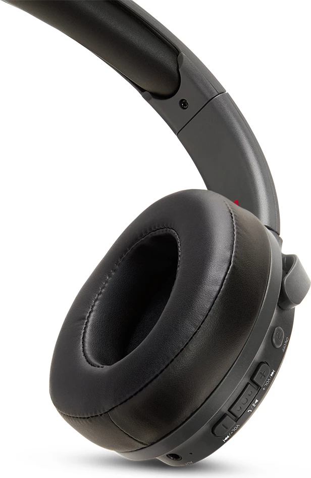 Kufje Aiwa HST-250BT/TN, Bluetooth 5.0, over-ear, foldable, HyperBass, microSD, AUX, gri e errët