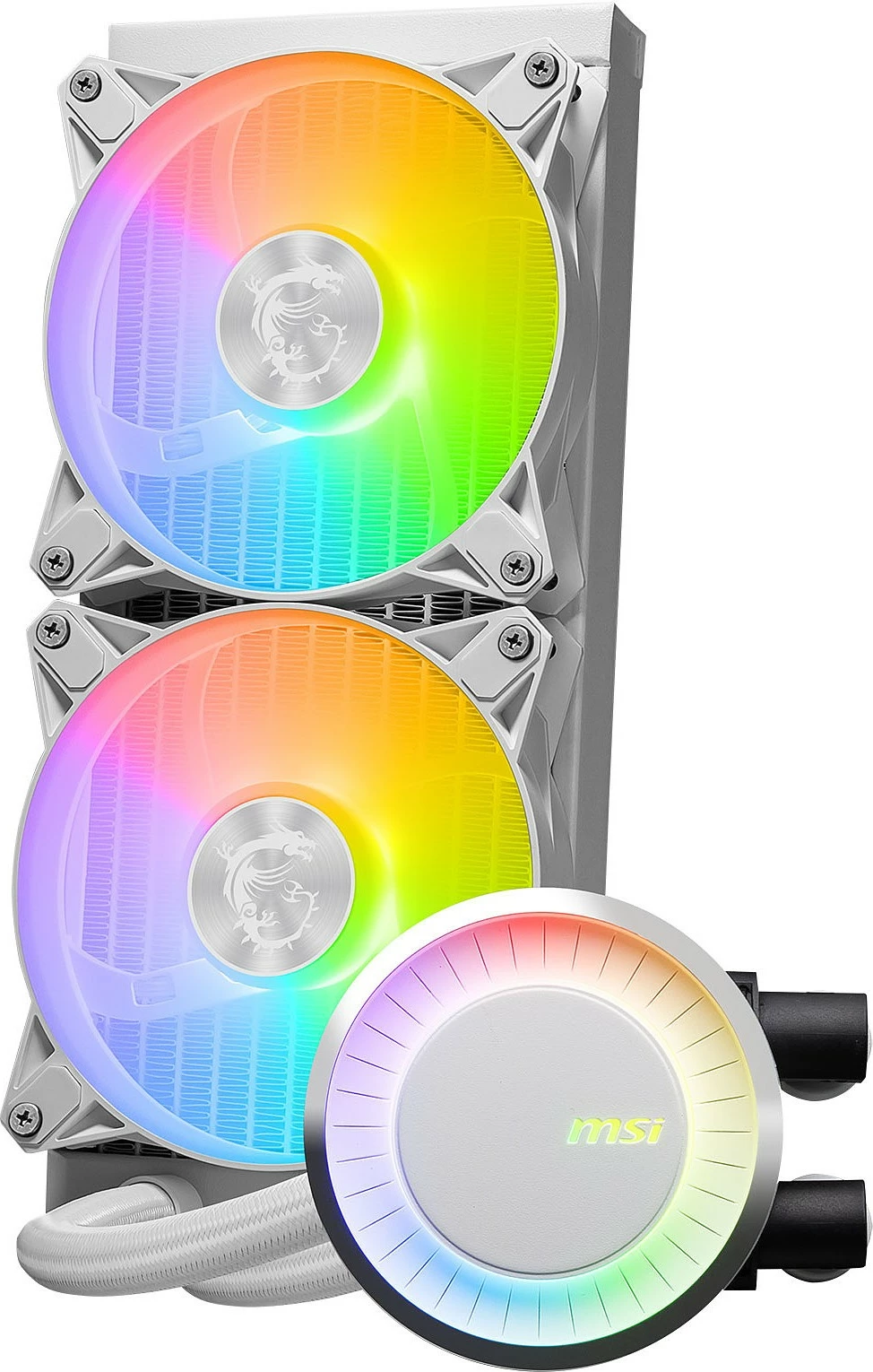 Ftohës me lëng MSI MAG Coreliquid E240, 240mm, RGB, i bardhë