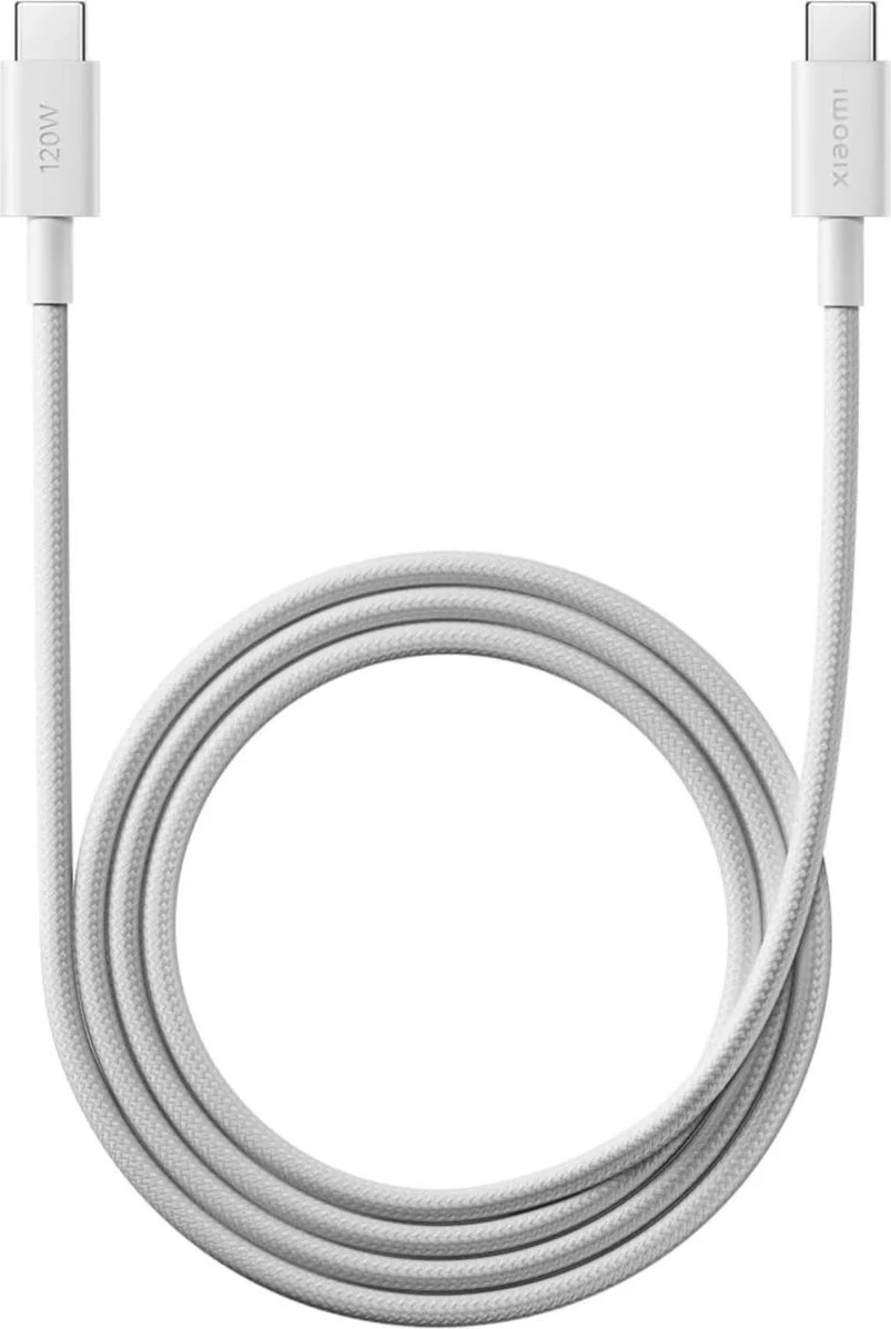 Kabllo USB-C në USB-C Xiaomi 6A, 120W, 1m, bardhë