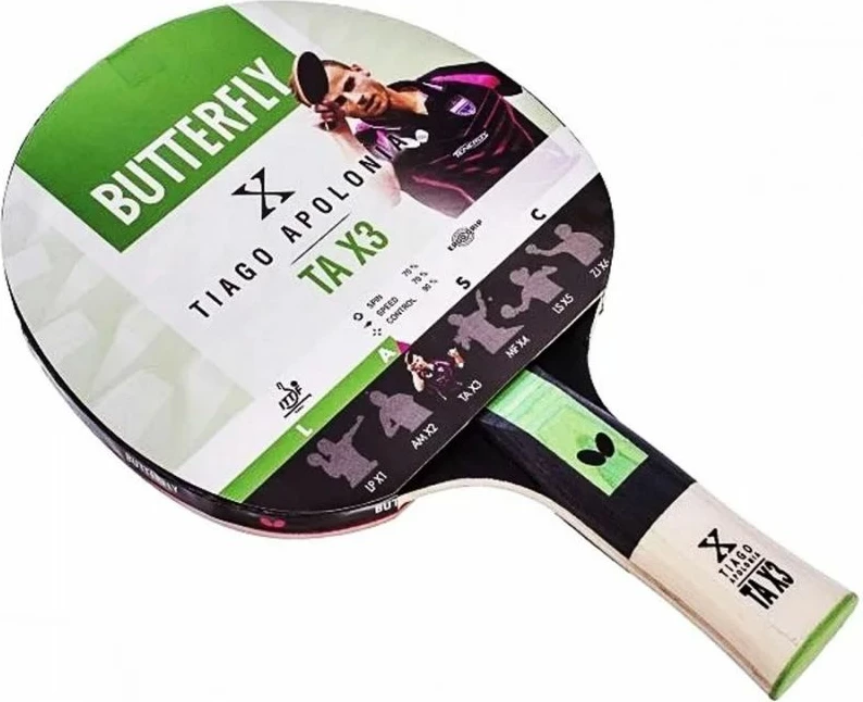 Raketë Butterfly për femra dhe meshkuj, e zezë dhe e kuqe