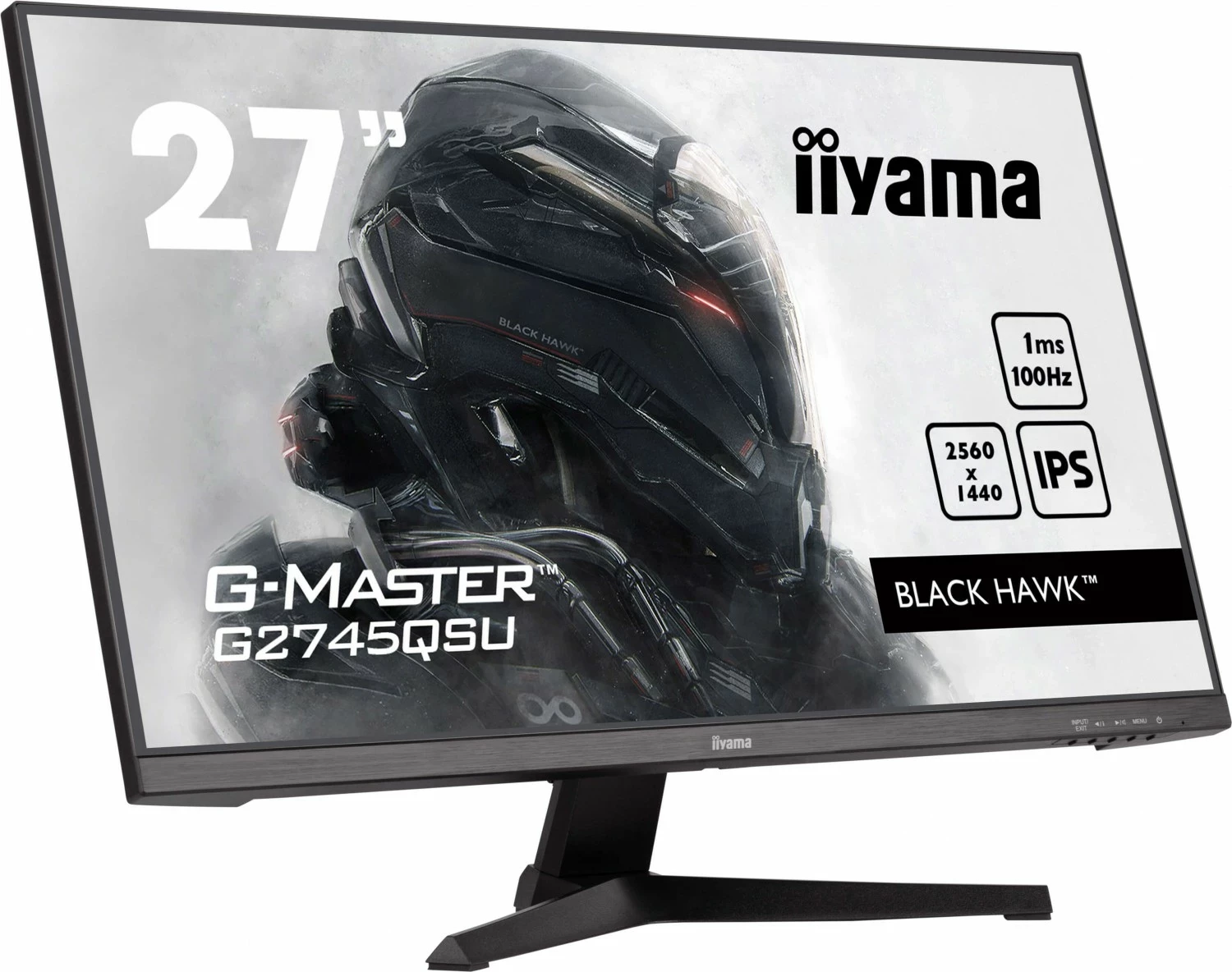 Monitor iiyama G-Master G45QSU-B2, 27", IPS, QHD, 1 ms, 100Hz, e zezë