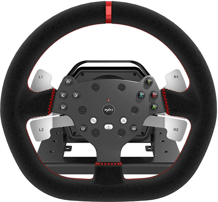 Timon gaming PXN PXN-V10 V2 me 3 pedale dhe kambjo, për PC/PS4/XBOX/Switch, i zi