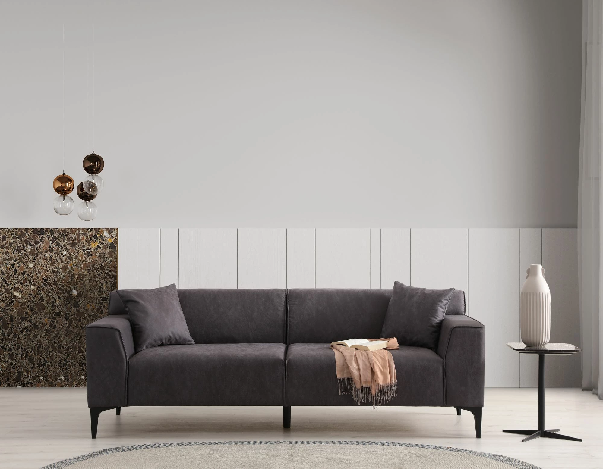 Divan treshe Atelier del Sofa, New Petra 3, antracit