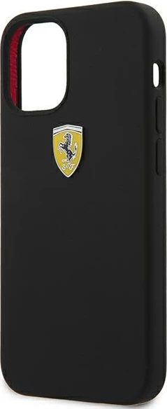 Mbështjellës Ferrari FESSIHCP12SBK për iPhone 12 mini 5.4", silikon, i zi