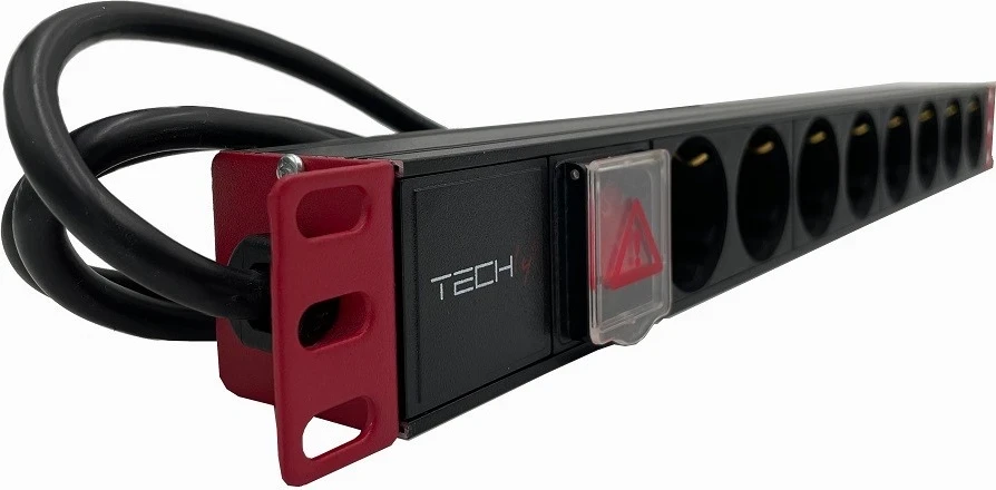 Kabllo vazhduese Techly 365733, 8 priza 2m, e zezë