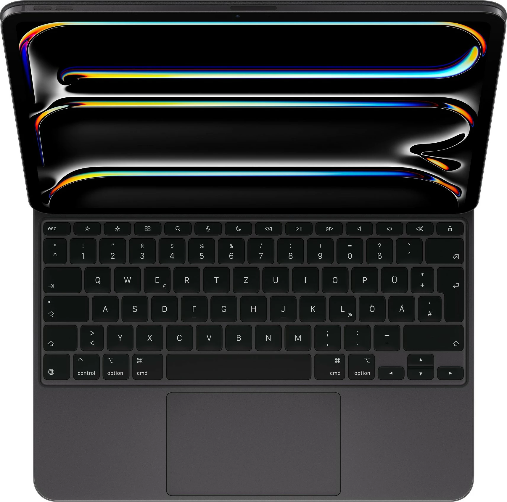 Tastaturë Apple Magic për iPad Pro 13-inch (M4) - Gjermanisht - E zezë, QWERTZ, Gjermanisht, Trackpad, Scissor key switch, 1 mm, Apple
