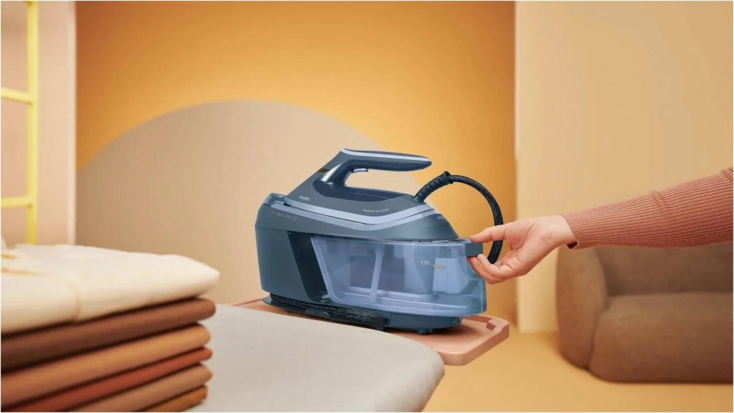 Hekur me avull Philips PerfectCare 6000 PSG6042/20, ngjyrë blu