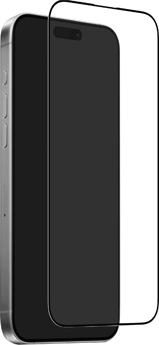 Xham i temperuar Puro Frame për iPhone 17 Pro me aplikator, kornizë e zezë