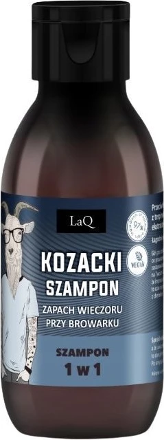 Shampon për burra LaQ Mini Kozacki 1w1 Anti-Dandruff me ekstrakt çaji të gjelbër dhe 12 bimë, 100ml