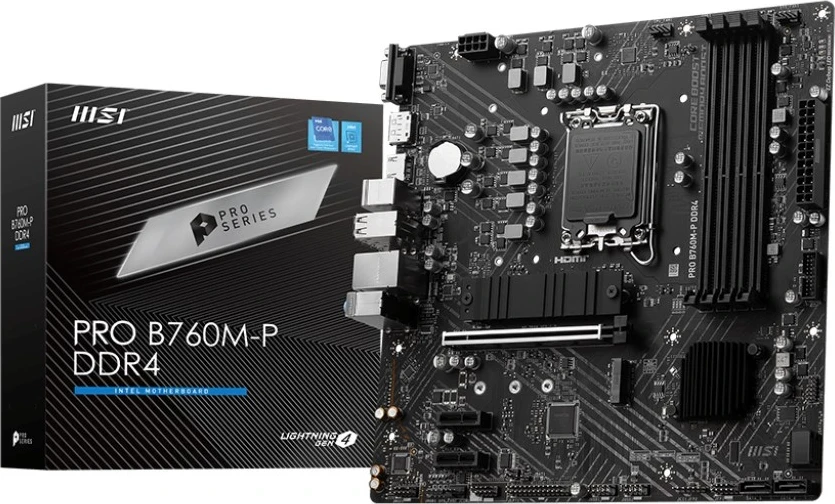 Pllaka amë MSI PRO B760M-P DDR4 Intel B760 LGA 1700 micro ATX