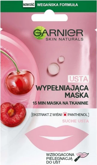 Maskë për buzë për femra Garnier Skin Naturals Filling Lip Mask on Fabric 5g