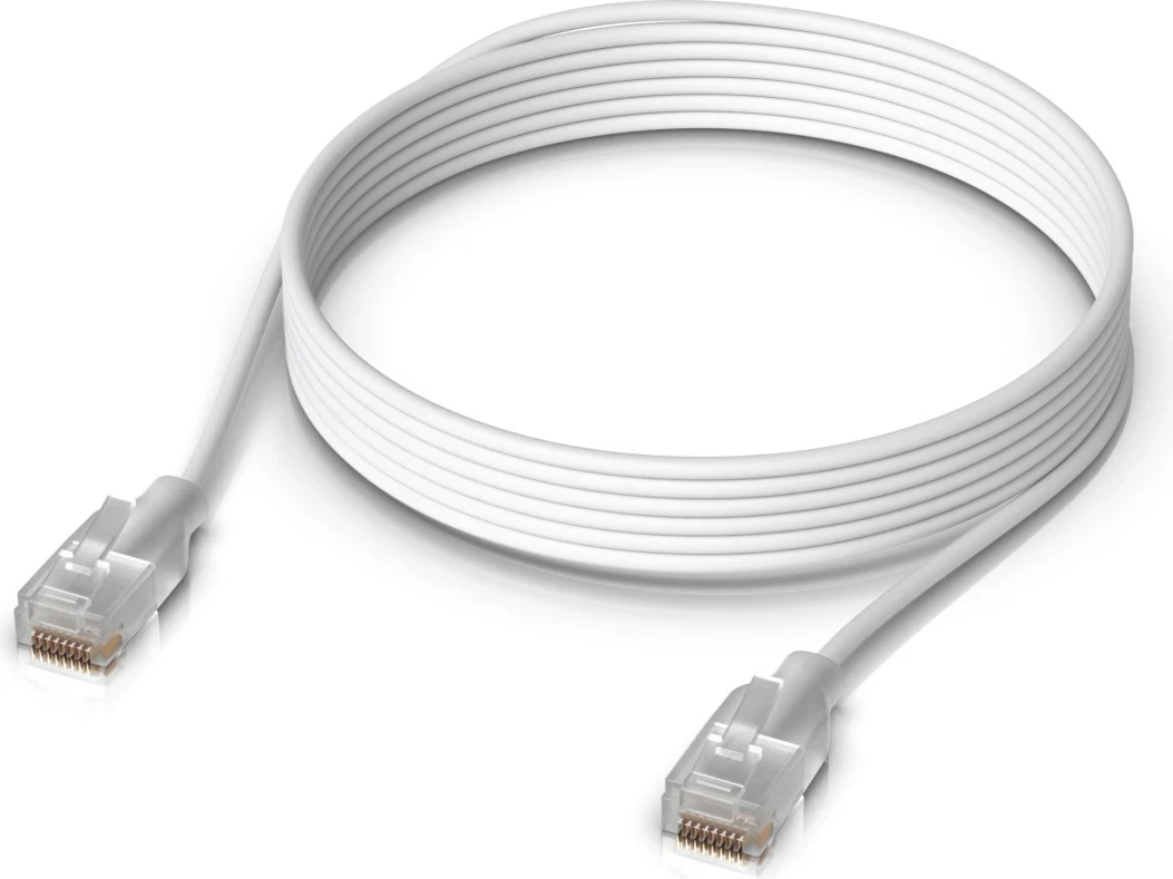 Kabëll rrjeti Ubiquiti UACC-Cable-Patch-EL-3M-W, Cat6, 3m, Bardhë
