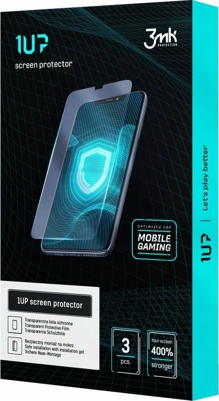Foli mbrojtëse ekrani 3MK 1UP Pro për ASUS ROG Phone 9, set 3 copë