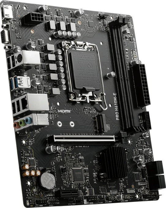 Pllakë amë MSI PRO H610M-E, Intel, LGA 1700, DDR5-SDRAM, 96 GB