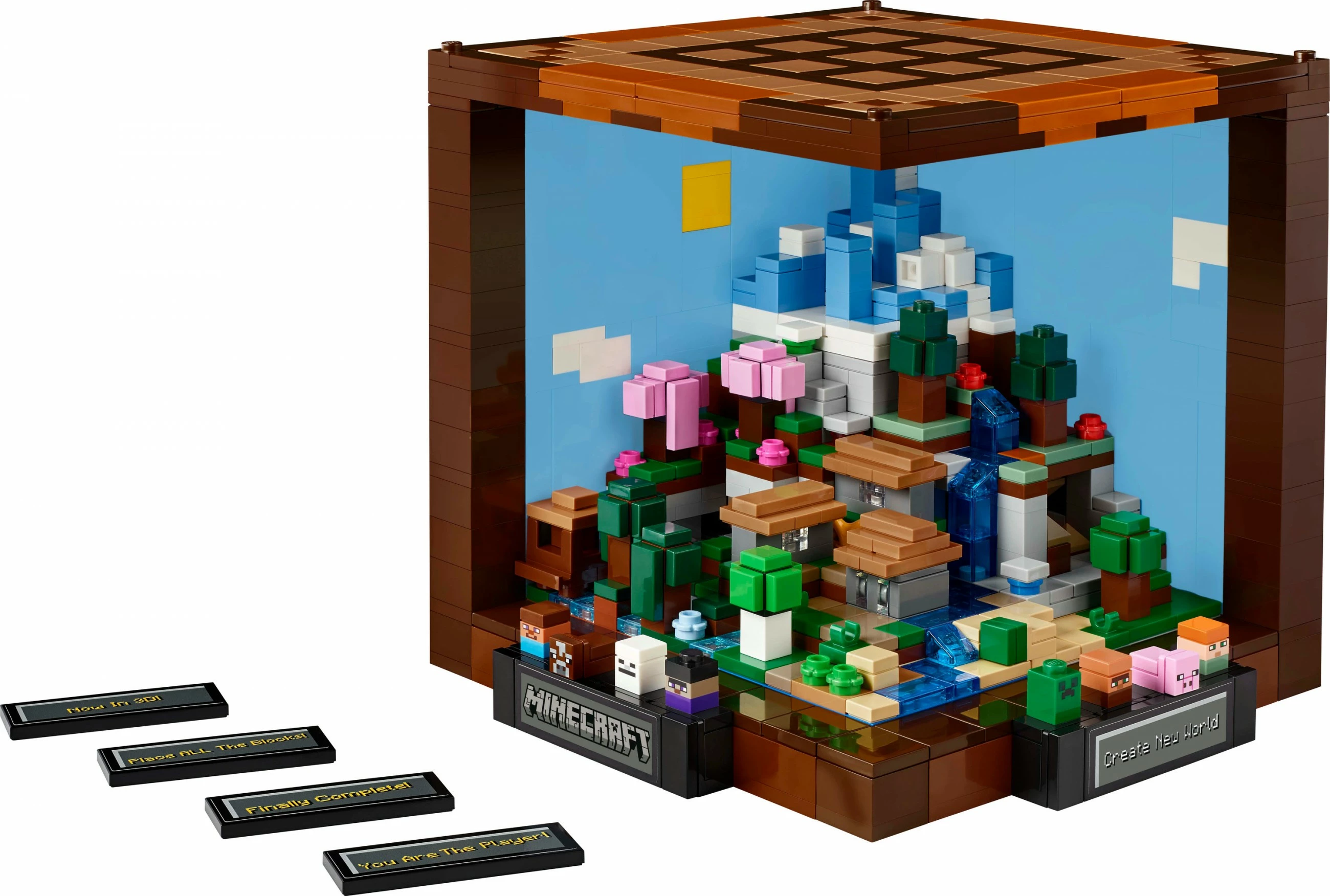 Set ndërtimi LEGO Minecraft 21265, The Crafting Table, 1195 pjesë, multikolor