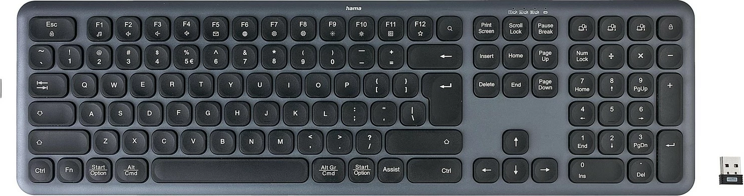 Tastierë Hama WK-550 multi-device, wireless, e zezë