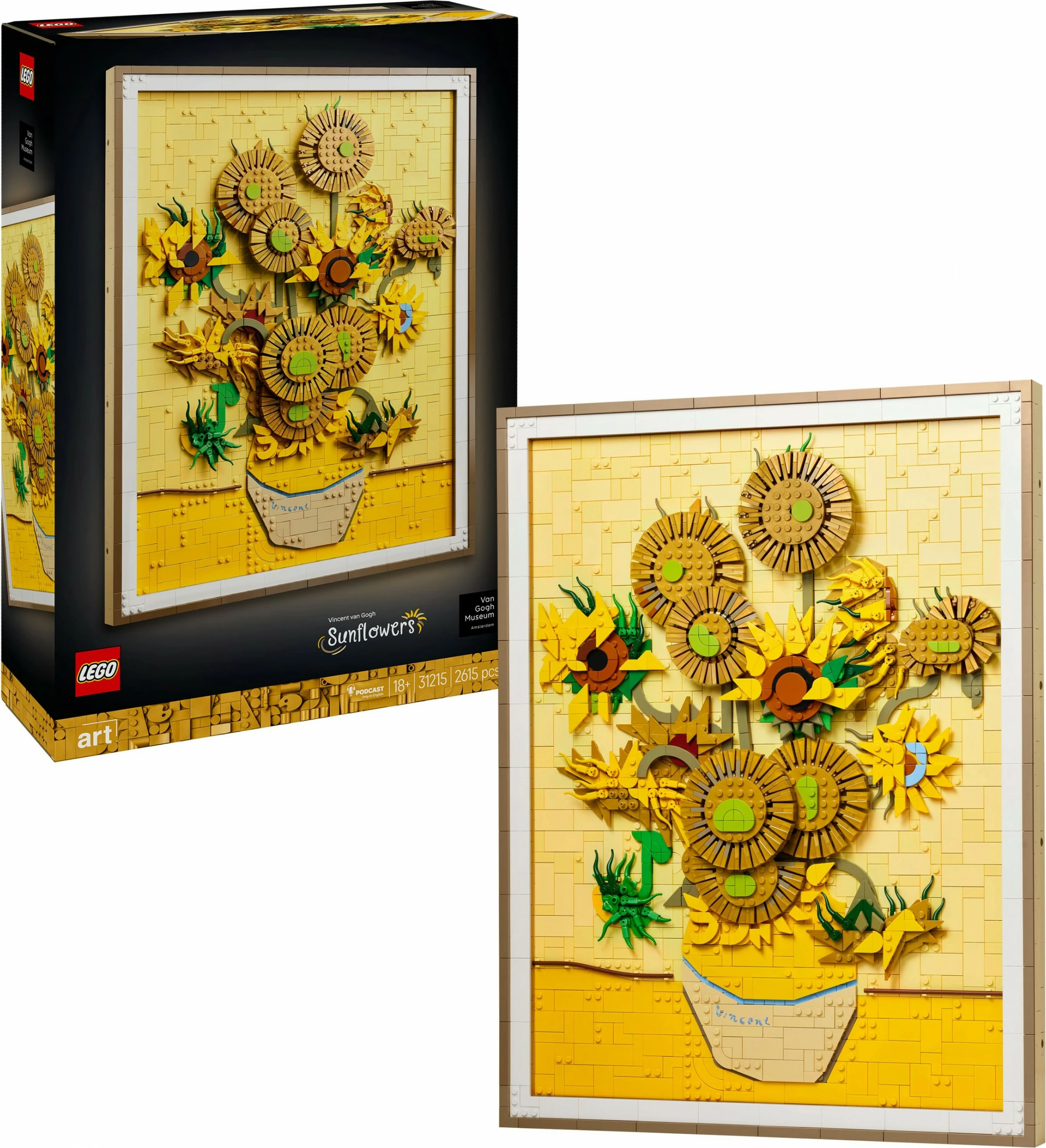 Set ndërtimi LEGO Art 31215 Vincent van Gogh Sunflowers, shumëngjyrësh