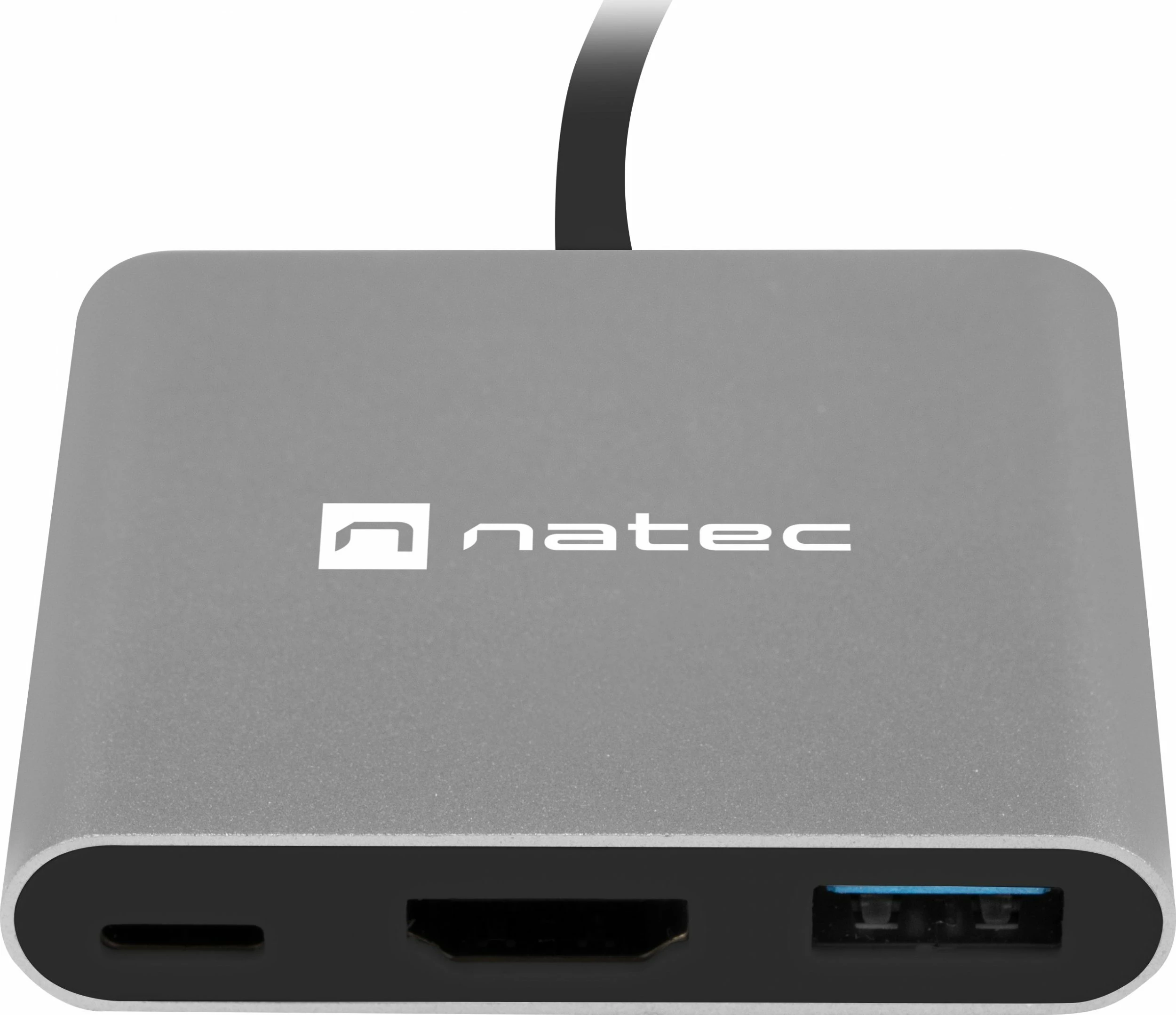 Adapter multiport USB-C Natec Fowler Mini NMP-1607, HDMI 4K, USB 3.0, USB-C PD, gri