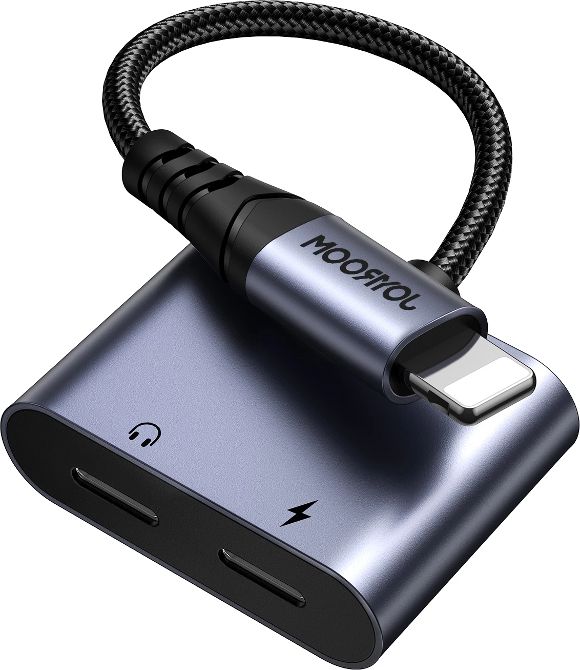 Adapter Lightning Joyroom SY-L02 2-në-1 me DAC, i zi