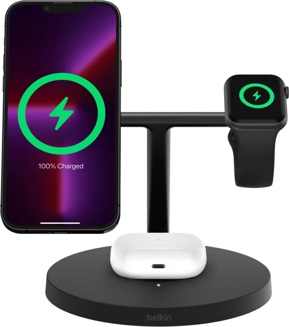 Karikues Belkin BoostCharge Pro, për Celular, Smartwatch, Ngjyrë e zezë