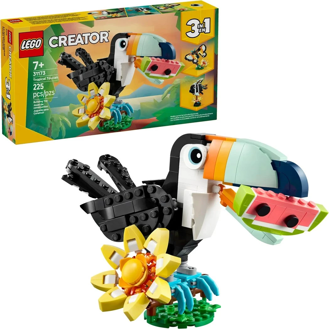 Set LEGO Creator 3-in-1 31173 Wild Animals: Tropical Toucan, 225 pjesë