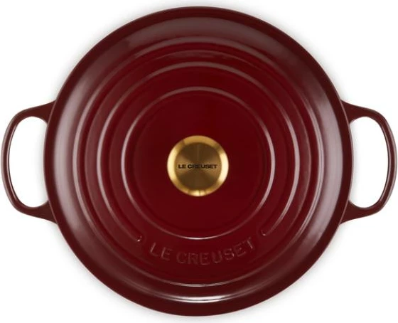 tenxhere gize e rrumbullakët, Le Creuset, Signature 28 cm, Rhone e kuqe
