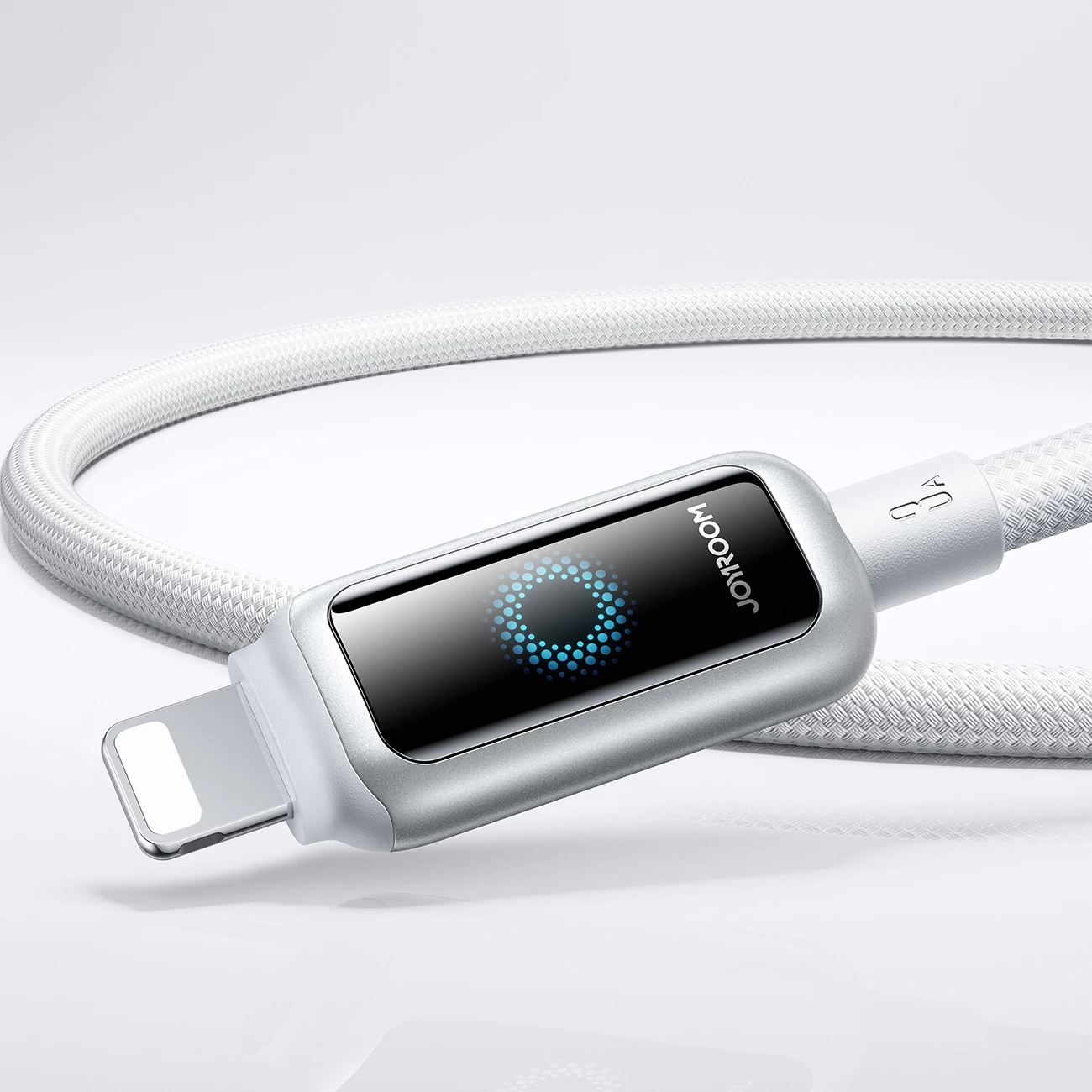 Kabllo USB-A në Lightning, Joyroom S-A55 StarFlight, 1.2 m 3A, e bardhë