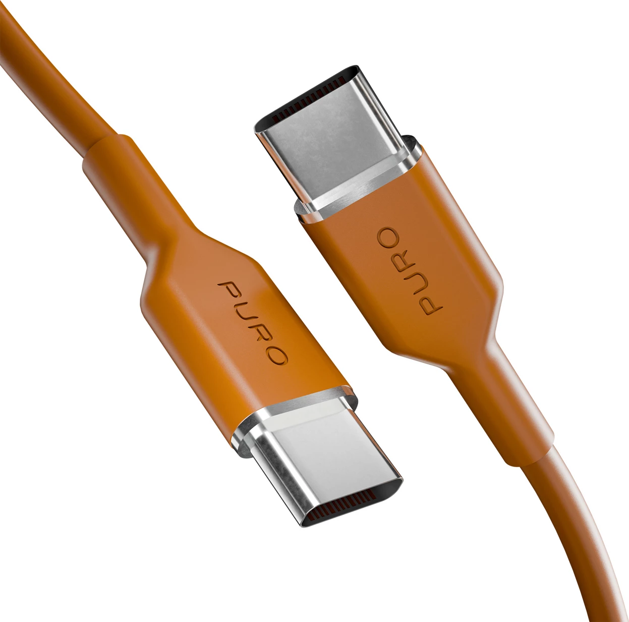 Kabllo USB-C në USB-C Puro ICON 1.5 m, portokalli